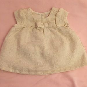 Ivory and gold baby dress